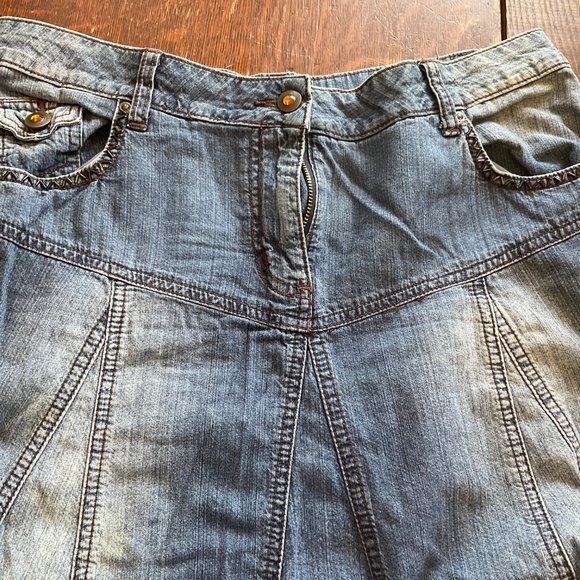 GEORGE COLLECTION  Long  Blue Jean skirt size 34 waist   Vintage - Picture 2 of 16